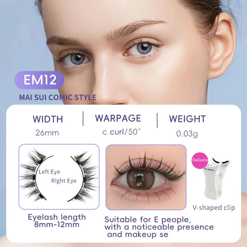 Natural Eyelashes Magnetic Suction False Eyelashes Daily One Pair Mink Hair Super Soft Natural Simulation Easy To Wear trendy-digistore-us