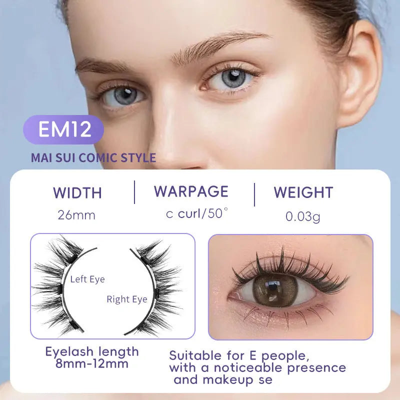 Natural Eyelashes Magnetic Suction False Eyelashes Daily One Pair Mink Hair Super Soft Natural Simulation Easy To Wear trendy-digistore-us