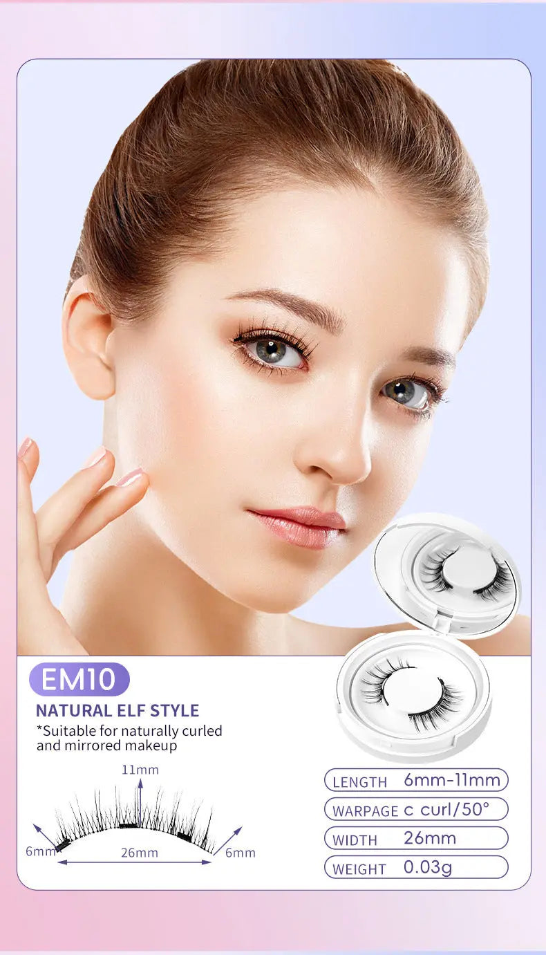 Natural Eyelashes Magnetic Suction False Eyelashes Daily One Pair Mink Hair Super Soft Natural Simulation Easy To Wear trendy-digistore-us