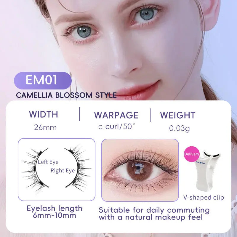 Natural Eyelashes Magnetic Suction False Eyelashes Daily One Pair Mink Hair Super Soft Natural Simulation Easy To Wear trendy-digistore-us
