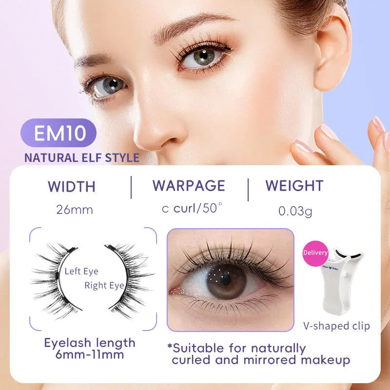 Natural Eyelashes Magnetic Suction False Eyelashes Daily One Pair Mink Hair Super Soft Natural Simulation Easy To Wear trendy-digistore-us