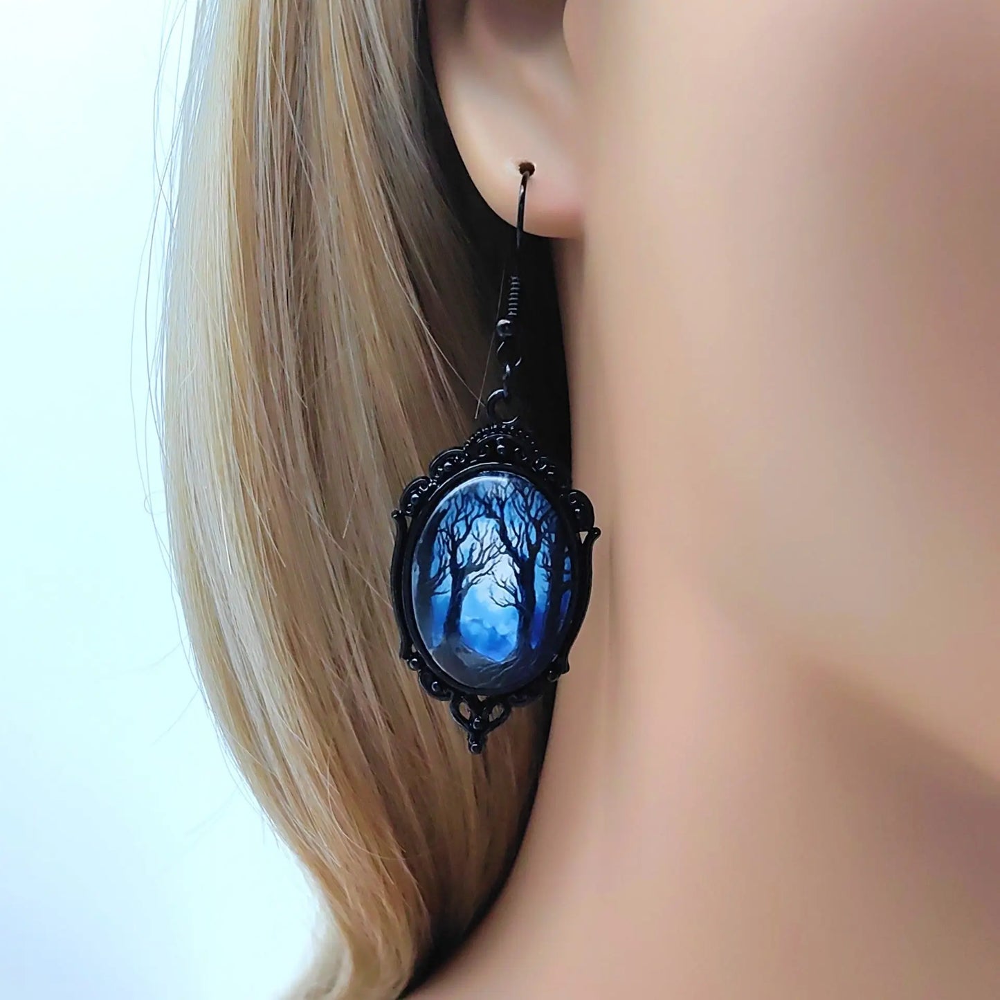 3pcs Vintage Halloween Tree Of Life And Witch Necklace Set With Earrings Alloy Pendant Jewelry trendy-digistore-us