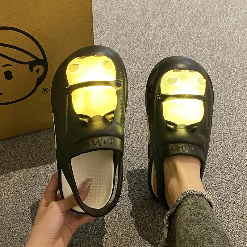 2024 Cute Slipper With Panda Lamp Summer Sandales Femme Light Funny Woman Slippers Shoes Women trendy-digistore-us
