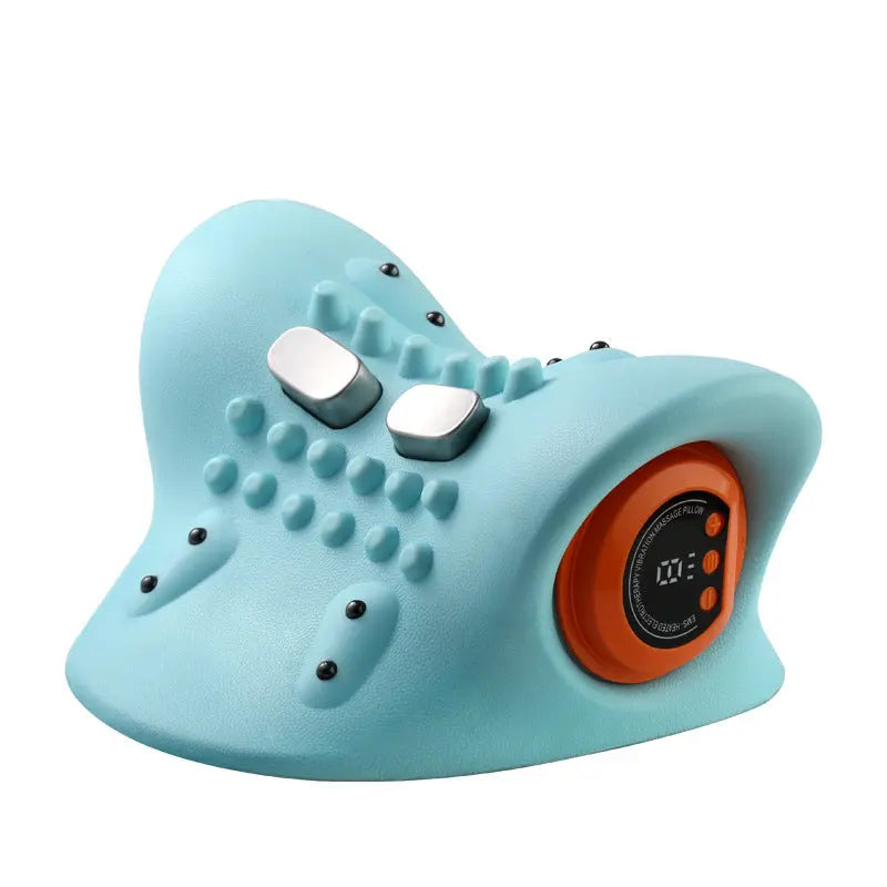 Adorise Neck Massager Cervical Spine Relief Traction Portable Neck Head Acupuncture Point Massage Pillow trendy-digistore-us