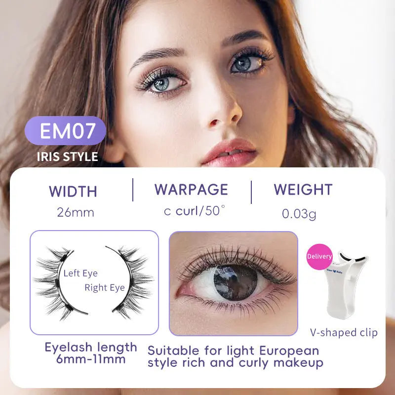 Natural Eyelashes Magnetic Suction False Eyelashes Daily One Pair Mink Hair Super Soft Natural Simulation Easy To Wear trendy-digistore-us