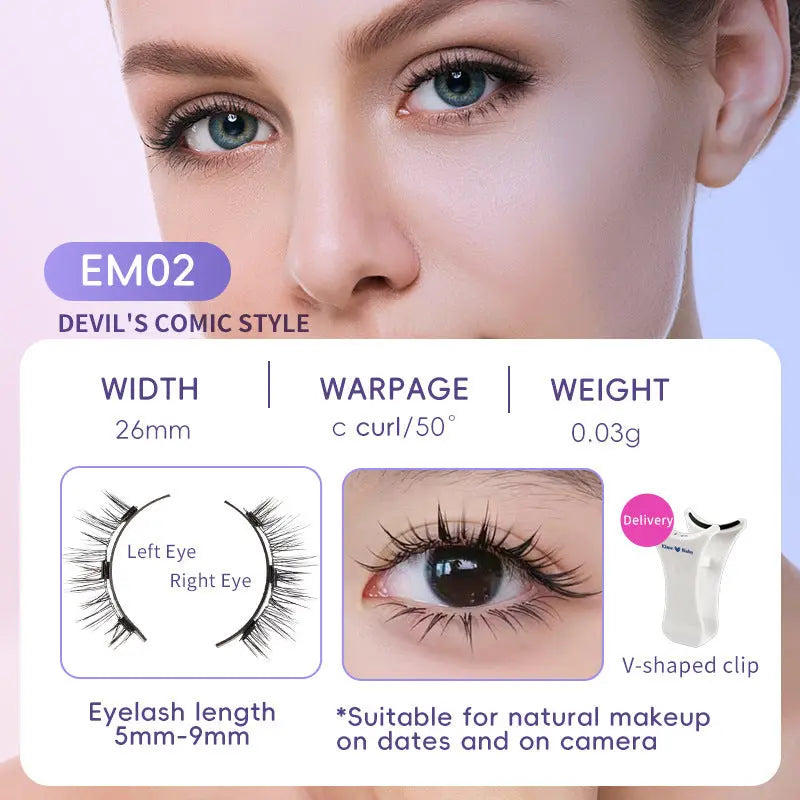 Natural Eyelashes Magnetic Suction False Eyelashes Daily One Pair Mink Hair Super Soft Natural Simulation Easy To Wear trendy-digistore-us
