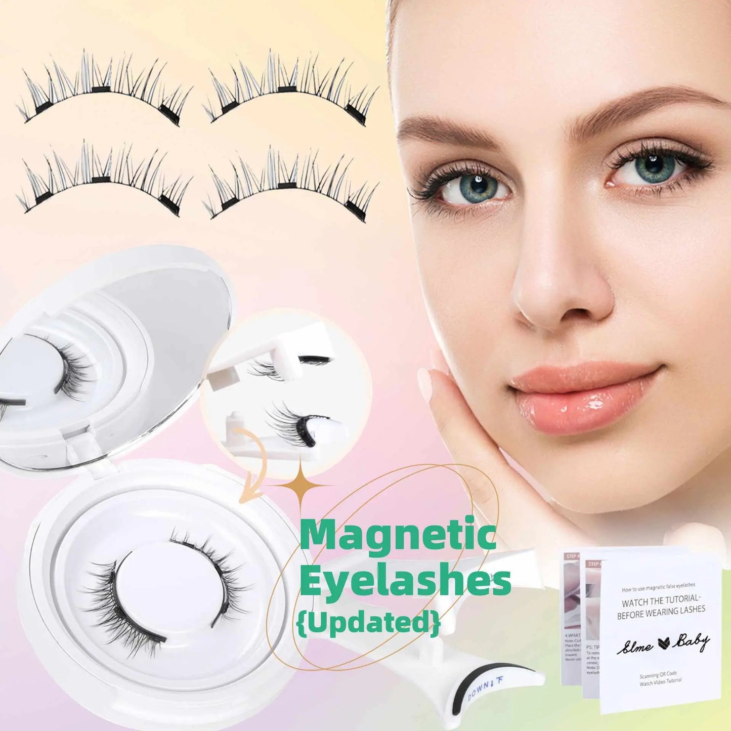 Natural Eyelashes Magnetic Suction False Eyelashes Daily One Pair Mink Hair Super Soft Natural Simulation Easy To Wear trendy-digistore-us