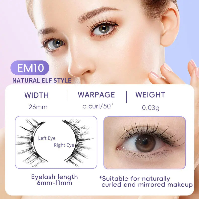 Natural Eyelashes Magnetic Suction False Eyelashes Daily One Pair Mink Hair Super Soft Natural Simulation Easy To Wear trendy-digistore-us