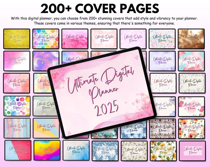Adorise All-in-One Digital Planner 2025 - 2026 - 2027: Hyperlinked Daily, Weekly, Monthly Journal for Goodnotes, Apple & Google Calendar