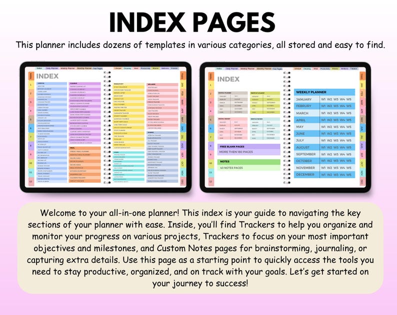 Adorise All-in-One Digital Planner 2025 - 2026 - 2027: Hyperlinked Daily, Weekly, Monthly Journal for Goodnotes, Apple & Google Calendar