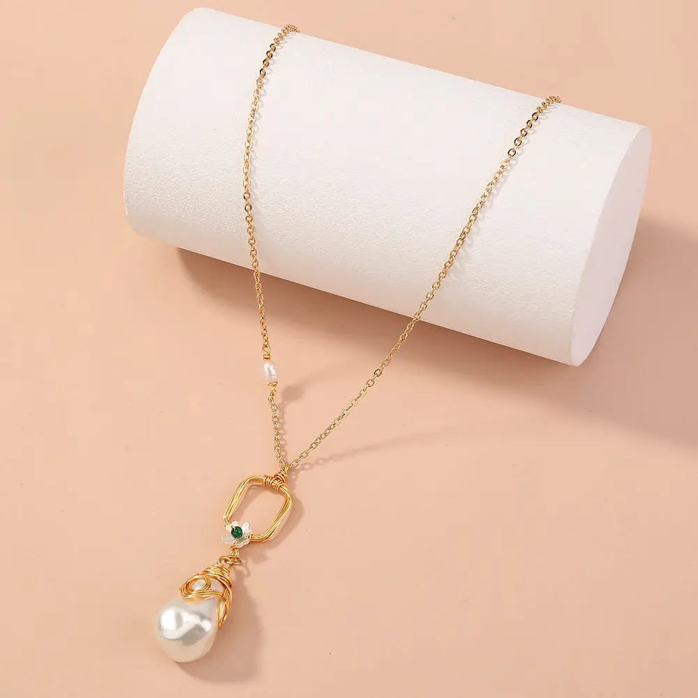 Pearl Earrings Pendant Necklace