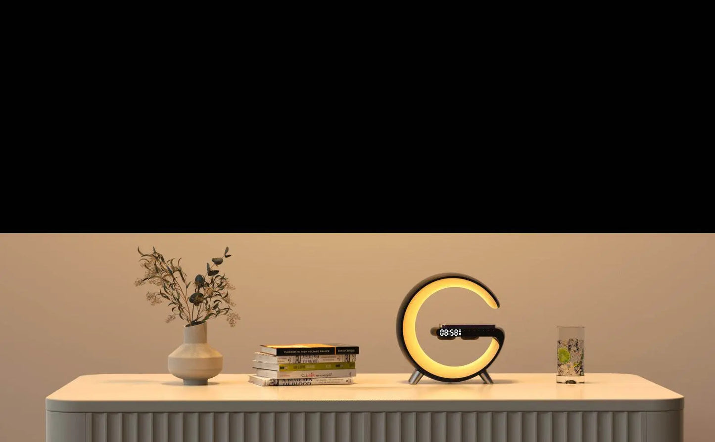 Trendy Intelligent Lamp Bluetooth Speaker Wireless Charger Alarm Clock Bedside Lamp