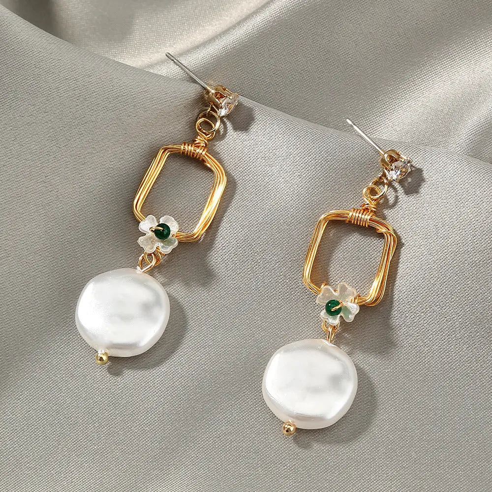 Pearl Earrings Pendant Necklace