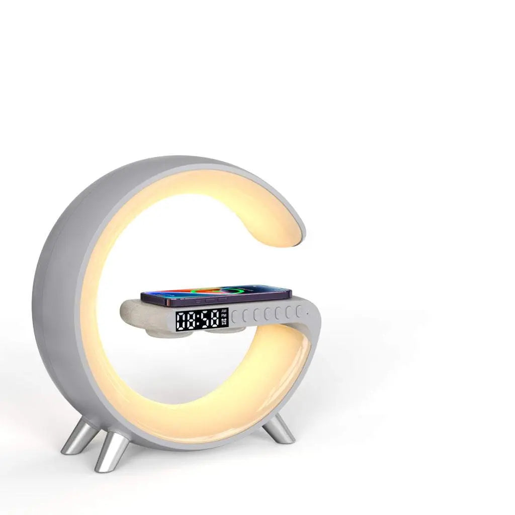Trendy Intelligent Lamp Bluetooth Speaker Wireless Charger Alarm Clock Bedside Lamp