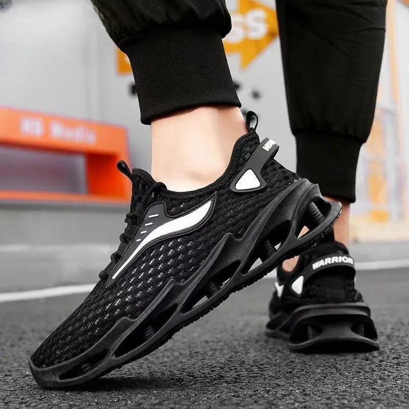 Men's Lace-up Sneakers Mesh Sports Shoes Fashion Hollow-sole Low Top Running Shoes trendy-digistore-us