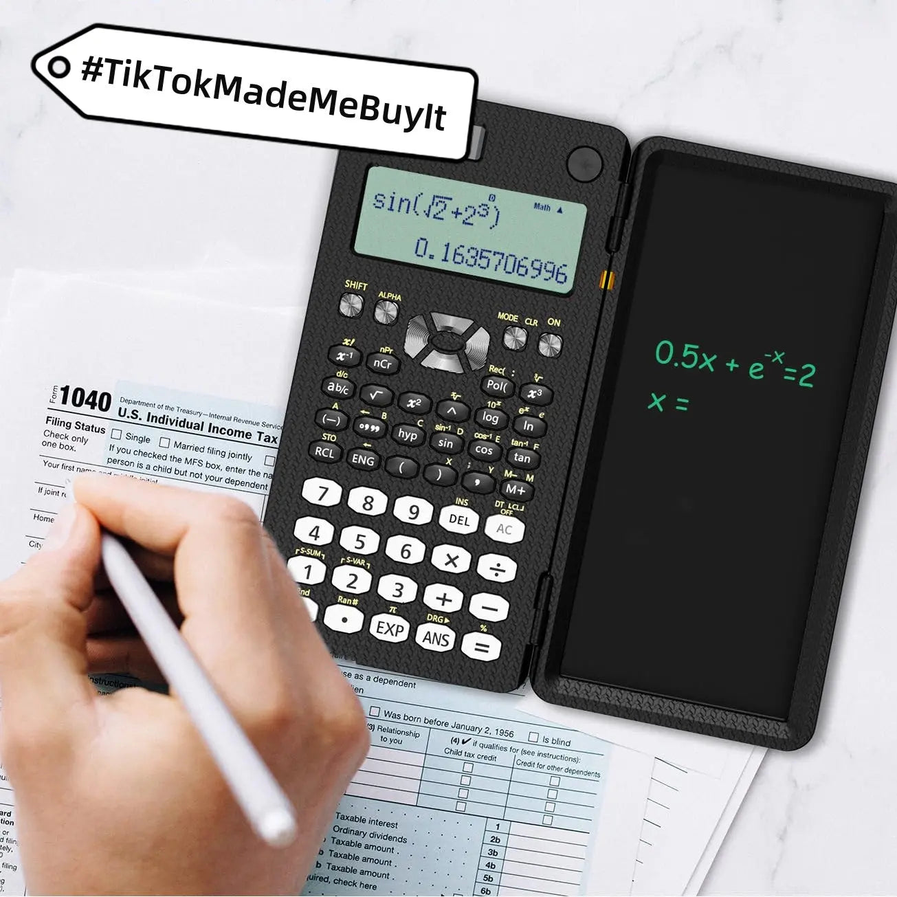 "CalcPad Pro: The 2-in-1 Foldable Scientific Calculator & Handwriting Tablet" trendy-digistore-us