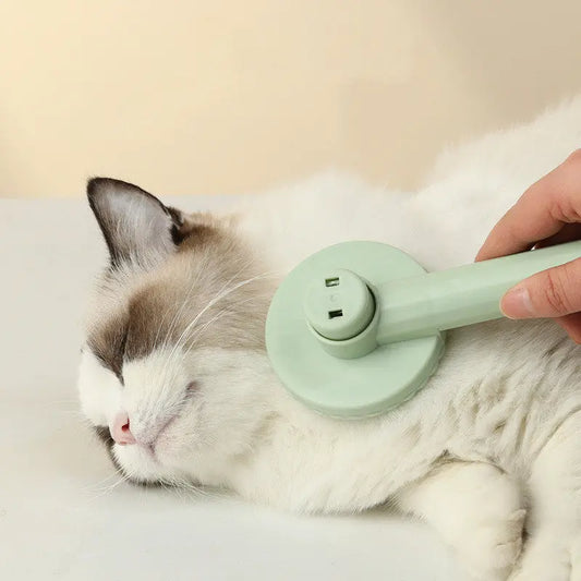 Pet Cat Dog Button Self-cleaning Comb Trendy DigiStore USA