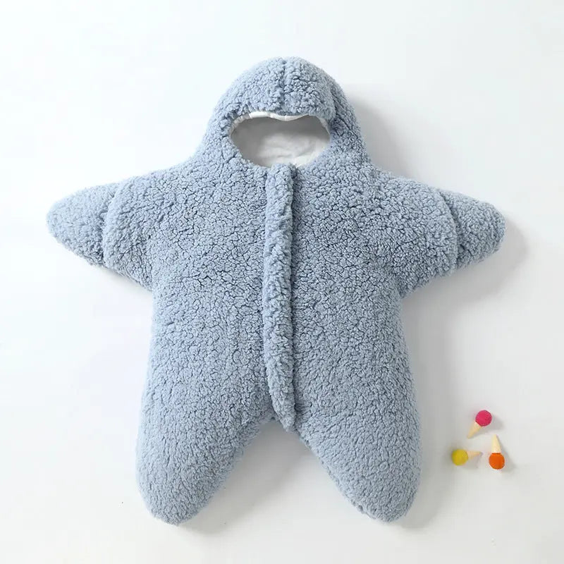 Trendy Baby Starfish Lamb Velvet Sleeping Bag Comfortable Newborn Baby