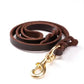 The first layer of leather dog leashes in the large dog chain demu training rope horse dog Golden Retriever dog rope Trendy DigiStore USA