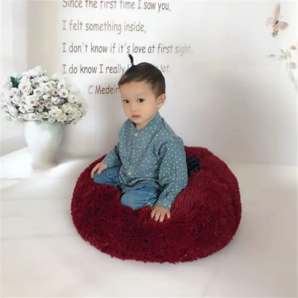 Round Long Hairy Autumn And Winter Nest Pad Cat Mattress Trendy DigiStore USA