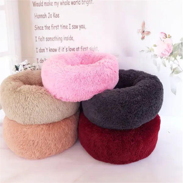 Round Long Hairy Autumn And Winter Nest Pad Cat Mattress Trendy DigiStore USA