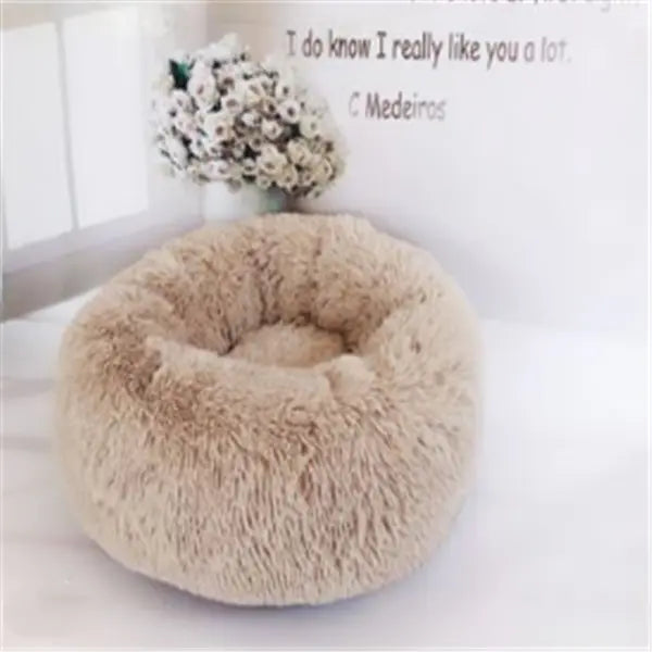 Round Long Hairy Autumn And Winter Nest Pad Cat Mattress Trendy DigiStore USA