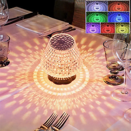 Trendy Diamond Crystal Lamp USB Rechargeable Touch Sensor Table Lamp trendy-digistore-us