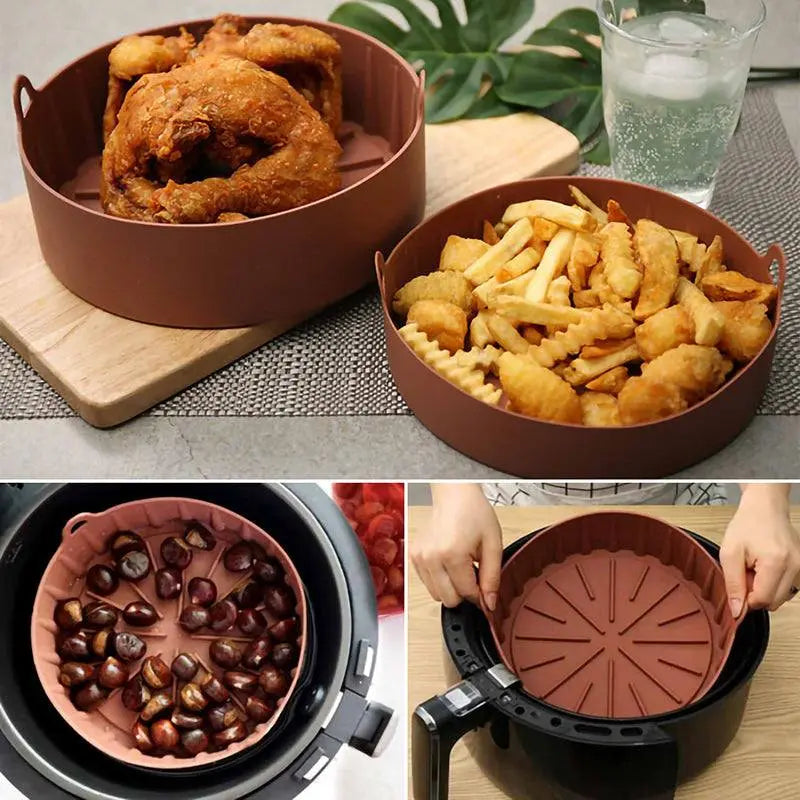 Trendy Air Fryer Silicone Pot Multifunctional Air Fryers Oven Accessories