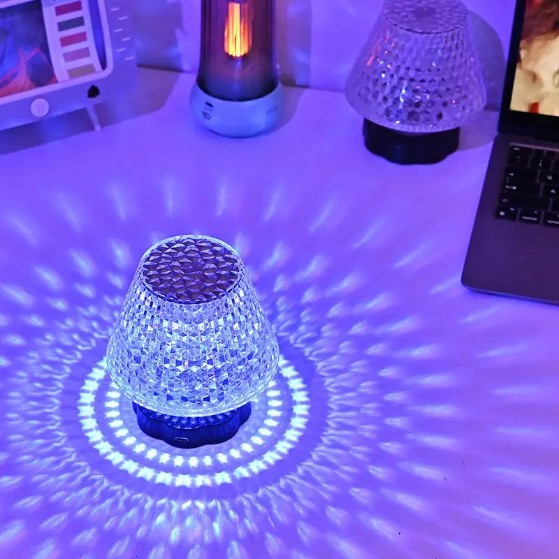 Trendy Diamond Crystal Lamp USB Rechargeable Touch Sensor Table Lamp trendy-digistore-us