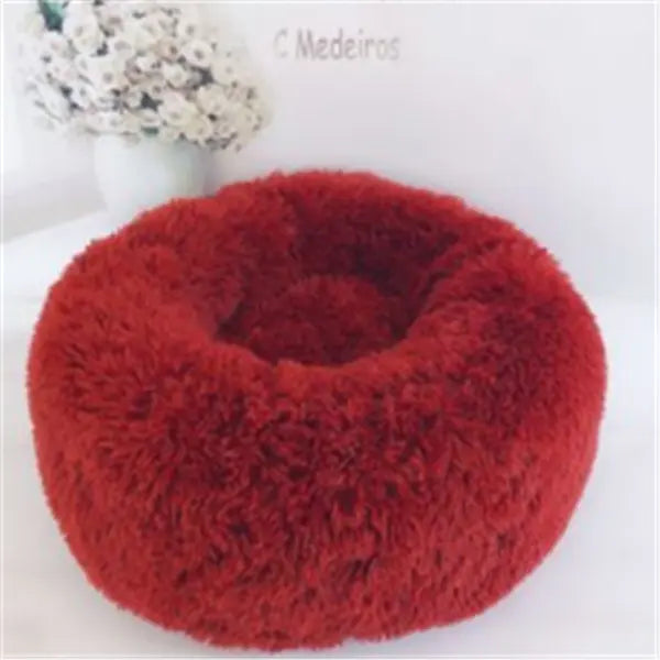 Round Long Hairy Autumn And Winter Nest Pad Cat Mattress Trendy DigiStore USA