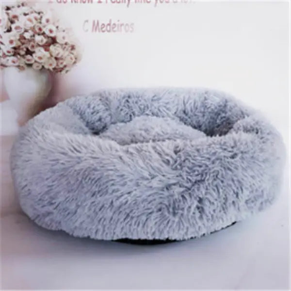 Round Long Hairy Autumn And Winter Nest Pad Cat Mattress Trendy DigiStore USA