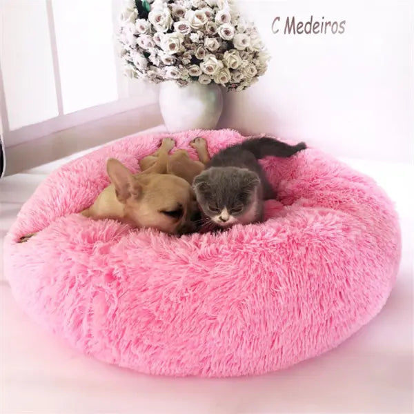 Round Long Hairy Autumn And Winter Nest Pad Cat Mattress Trendy DigiStore USA