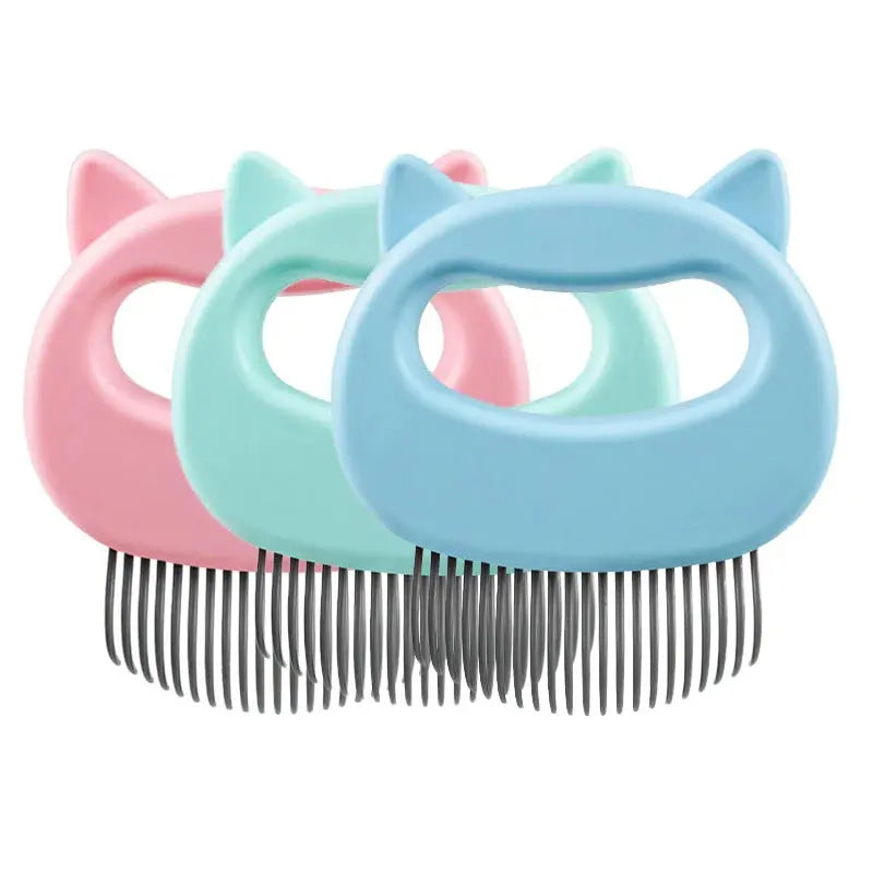 Trendy Pet Cat Dog Massage Brush Shell Shaped Handle Pet Grooming Massage Tool To Remove Loose Hairs Dogs Cats Pet Supplies Trendy DigiStore USA