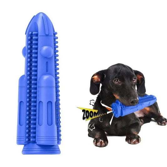 Pet Dog Chew Toy Toothbrush Teeth Cleaning Molar Rubber Squeaky Interactive Dog Toy Food Dispenser Ball Dog Chew Toys Dog Toy Food Dispenser Pet Molar Tooth Cleaning Trendy DigiStore USA