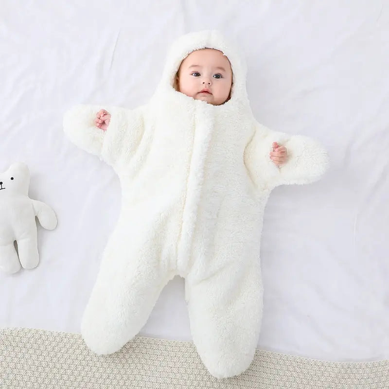 Trendy Baby Starfish Lamb Velvet Sleeping Bag Comfortable Newborn Baby