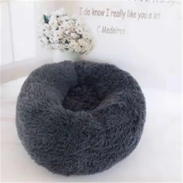 Round Long Hairy Autumn And Winter Nest Pad Cat Mattress Trendy DigiStore USA