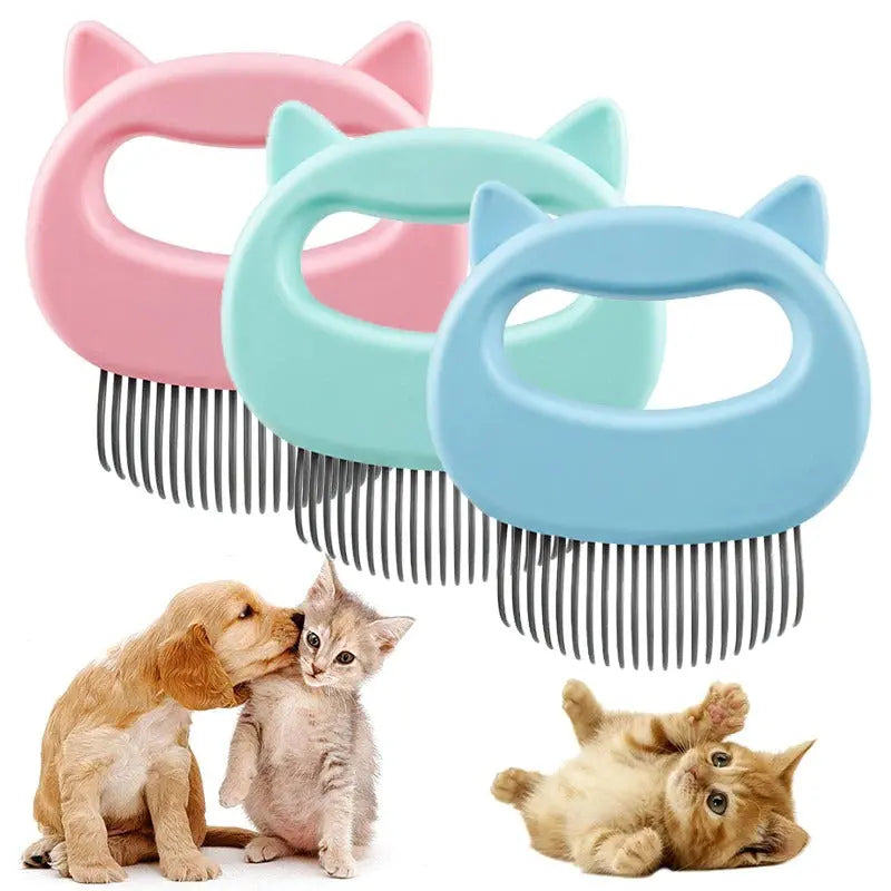 Trendy Pet Cat Dog Massage Brush Shell Shaped Handle Pet Grooming Massage Tool To Remove Loose Hairs Dogs Cats Pet Supplies Trendy DigiStore USA