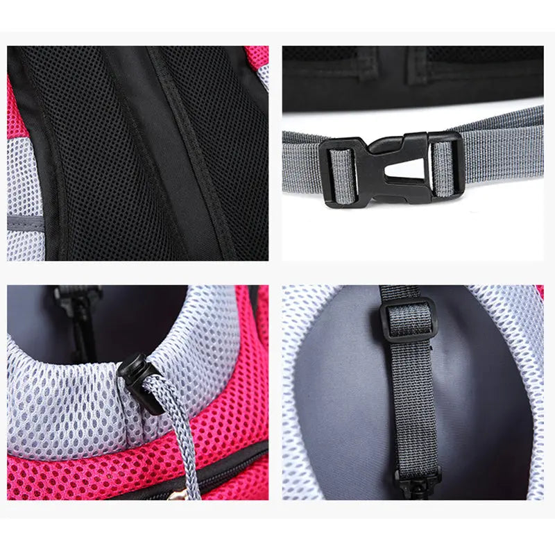 Pet Dog Carrier Bag Carrier For Dogs Backpack Out Double Shoulder Portable Travel Backpack Outdoor Pet Dog Carrier Bag Mesh Trendy DigiStore USA