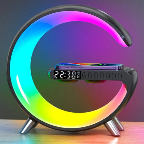 Trendy Intelligent Lamp Bluetooth Speaker Wireless Charger Alarm Clock Bedside Lamp