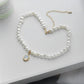 Trendy Round Medal Pearl Necklace Irregular Pearl