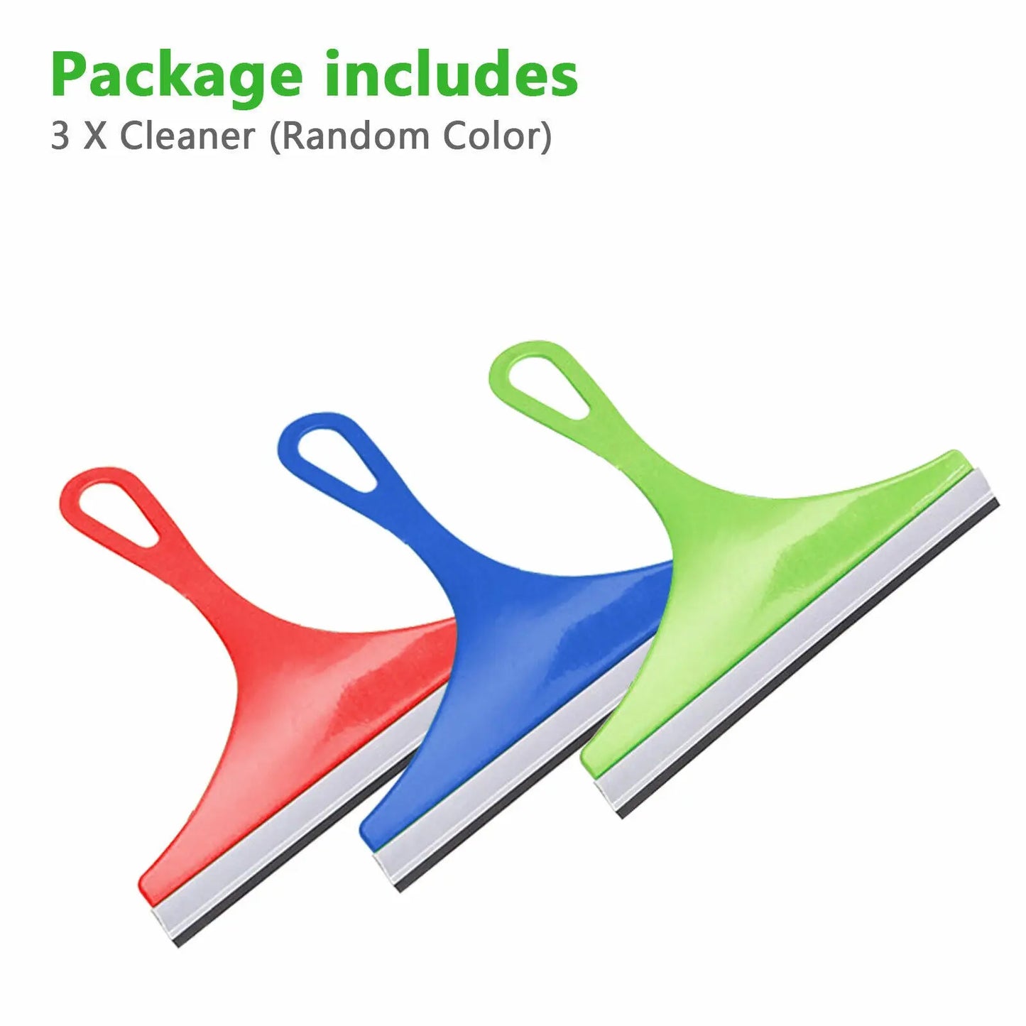 3X Glass Window Wiper Cleaner Squeegee Shower Screen Mirror Home Car Blade Brush Simple Green Car Glass Window Cleaner Wiper Cleaner Household Cleaning Brush Window Cleaning Tools Trendy DigiStore USA