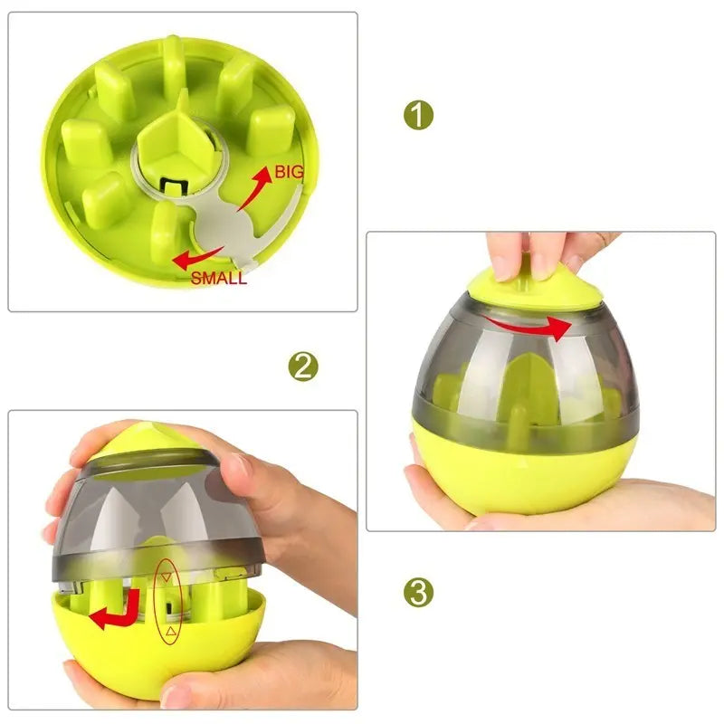 Dog Food Balls Tumbler Pet Puppy Feeder Dispenser Bowl Toy Leak Food Interactive Pet Tumbler Feeder Food Automatic Dispenser Bowl Interactive Balls Trendy DigiStore USA