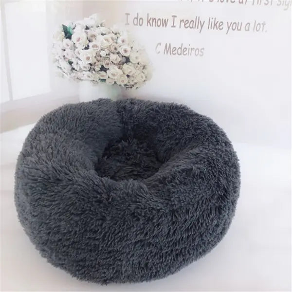 Round Long Hairy Autumn And Winter Nest Pad Cat Mattress Trendy DigiStore USA