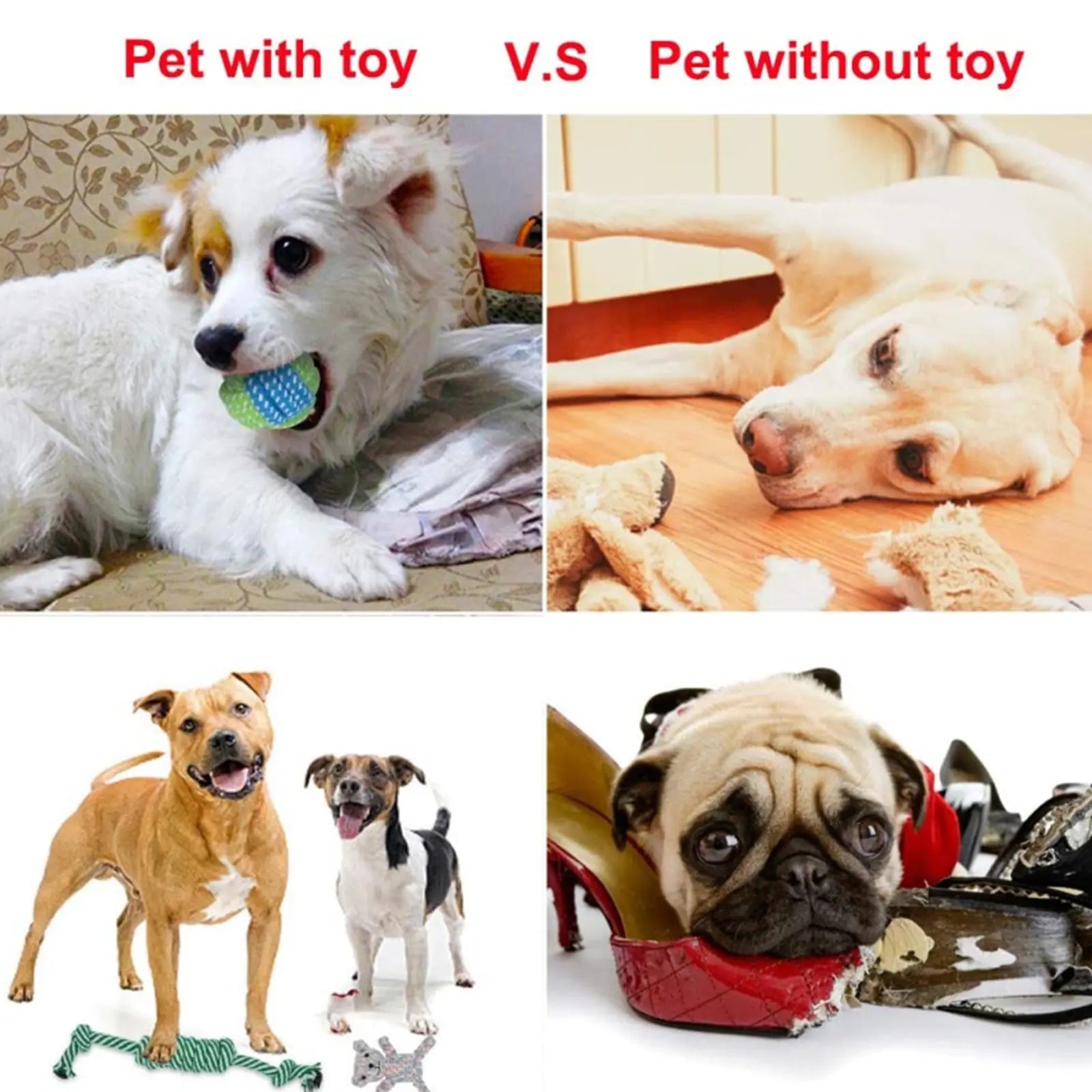 Durable Puppy Toys Dog Toys Prevent Boredom Anxiety Teething Knots Cotton Chew Toys For Small Pets Trendy DigiStore USA