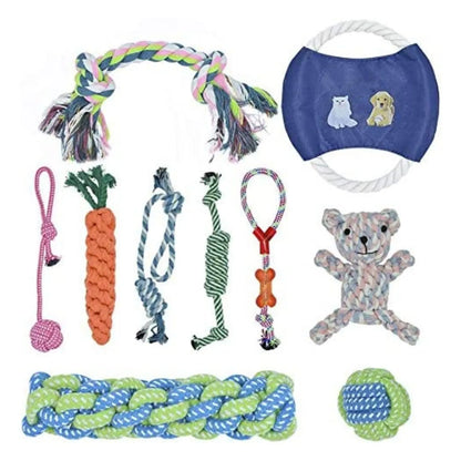 Durable Puppy Toys Dog Toys Prevent Boredom Anxiety Teething Knots Cotton Chew Toys For Small Pets Trendy DigiStore USA