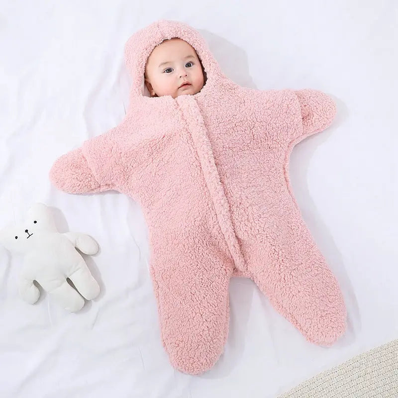 Trendy Baby Starfish Lamb Velvet Sleeping Bag Comfortable Newborn Baby