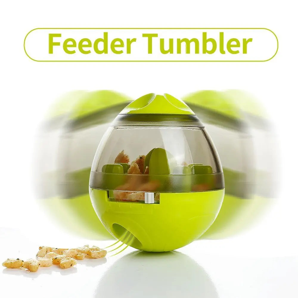 Dog Food Balls Tumbler Pet Puppy Feeder Dispenser Bowl Toy Leak Food Interactive Pet Tumbler Feeder Food Automatic Dispenser Bowl Interactive Balls Trendy DigiStore USA