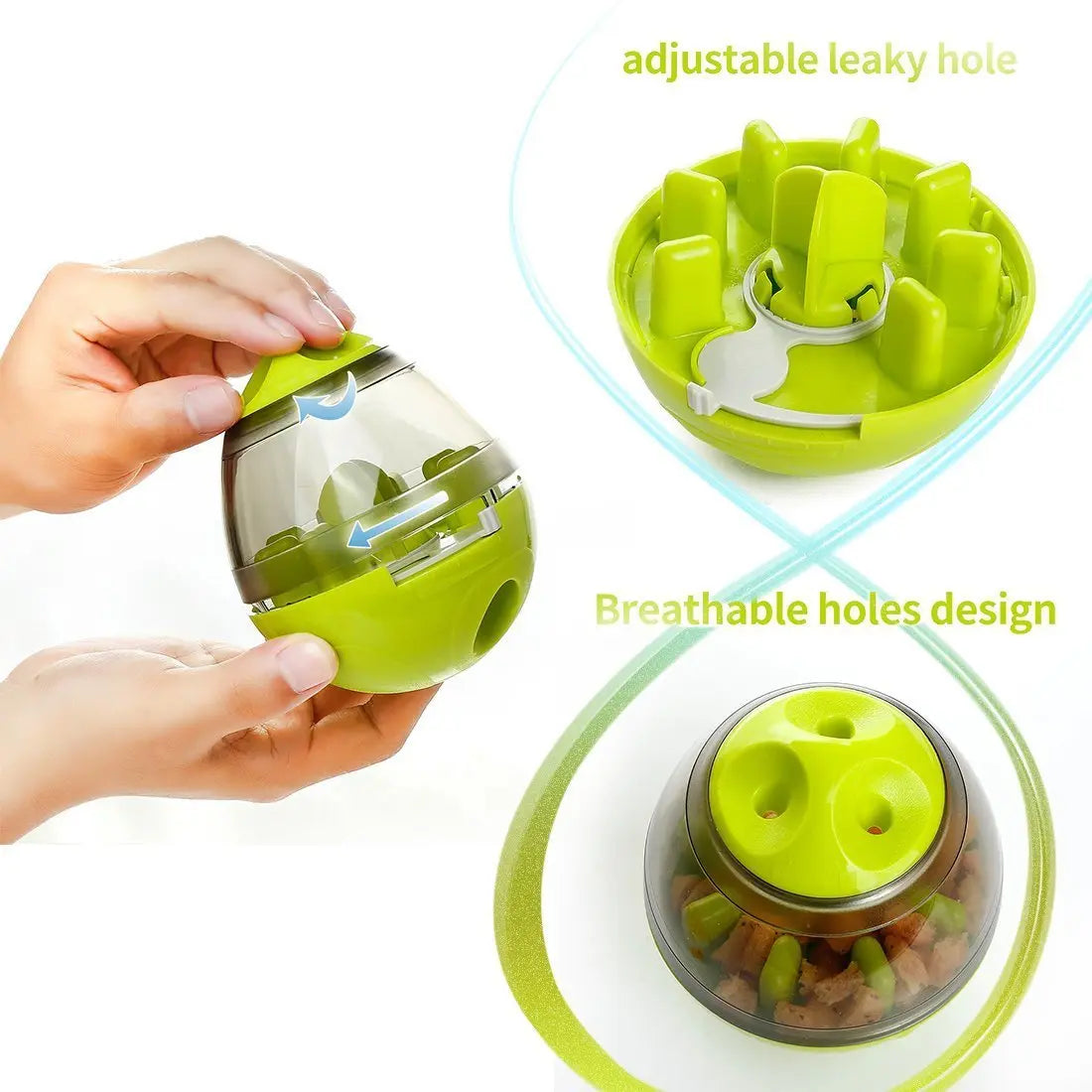 Dog Food Balls Tumbler Pet Puppy Feeder Dispenser Bowl Toy Leak Food Interactive Pet Tumbler Feeder Food Automatic Dispenser Bowl Interactive Balls Trendy DigiStore USA