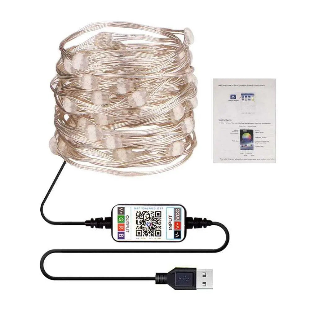 Trendy Smart Bluetooth Copper Wire String Light App Control