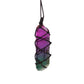 White Crystal Single l Electroplating Double Color Net Pocket Necklace